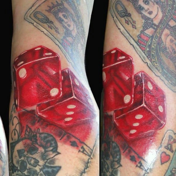 Guys Dice And Card Tattoo