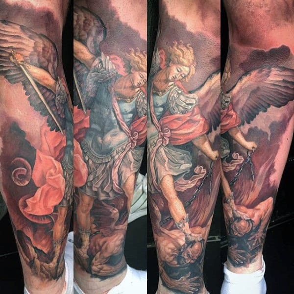 190 Best Saint Michael Tattoos For Devoted Christians 2023   TattoosBoyGirl