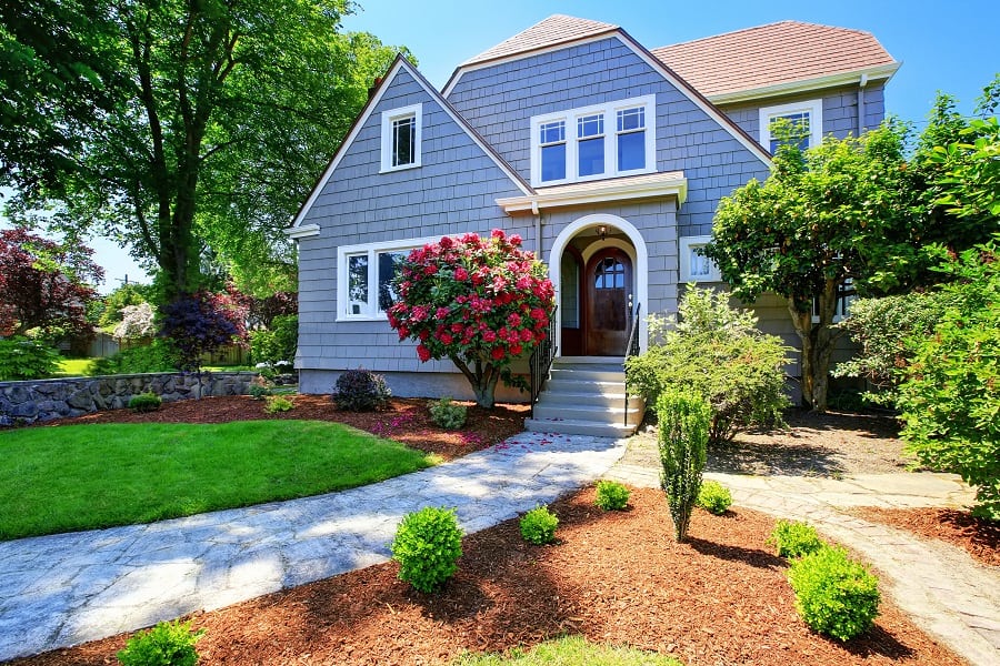 stone walkway front yard