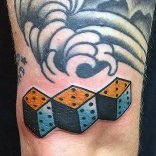 Mens Lucky Dice Tattoos