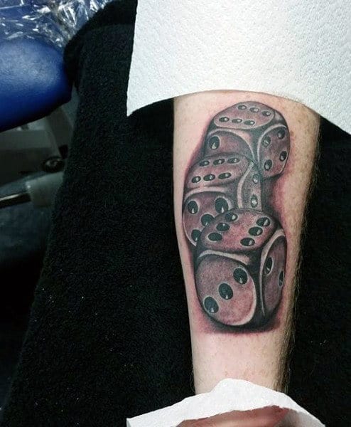 Mens Pair A Dice Tattoo