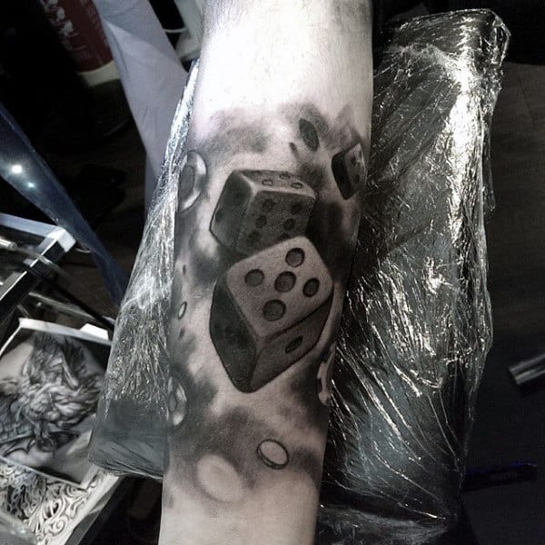 Mens Pair O Dice Tattoo