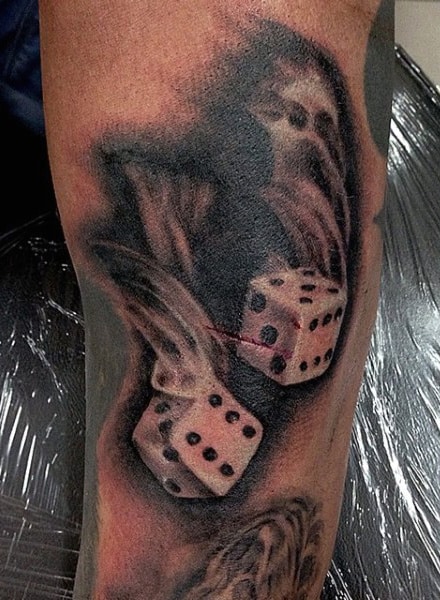 Mens Pair Of Dice Tattoo