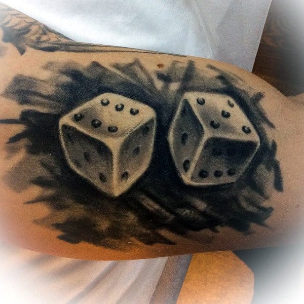 Rolling Dice Tattoo For Guys