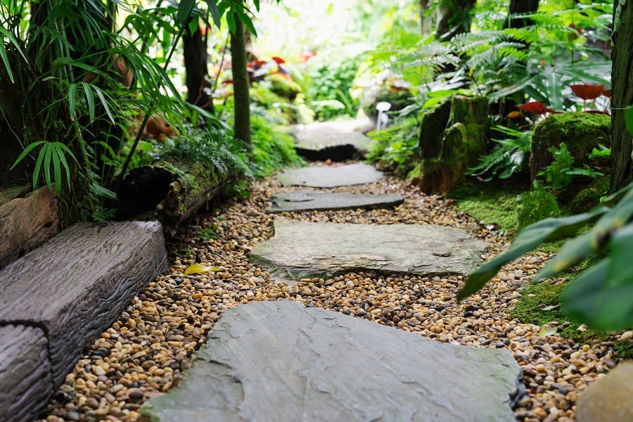 stone paver walkway