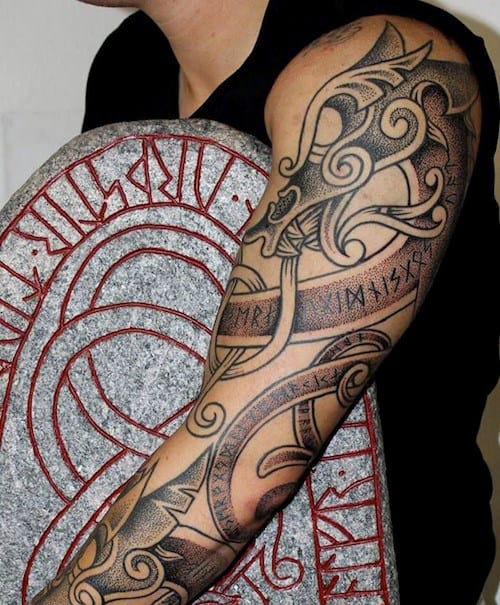 Viking Cross Men's Tattoos