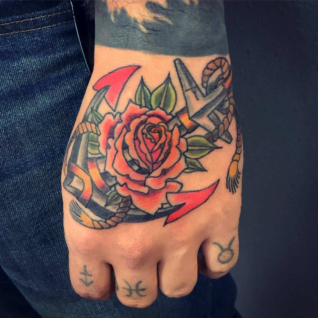 Discover 76 rose hand tattoo men latest  thtantai2