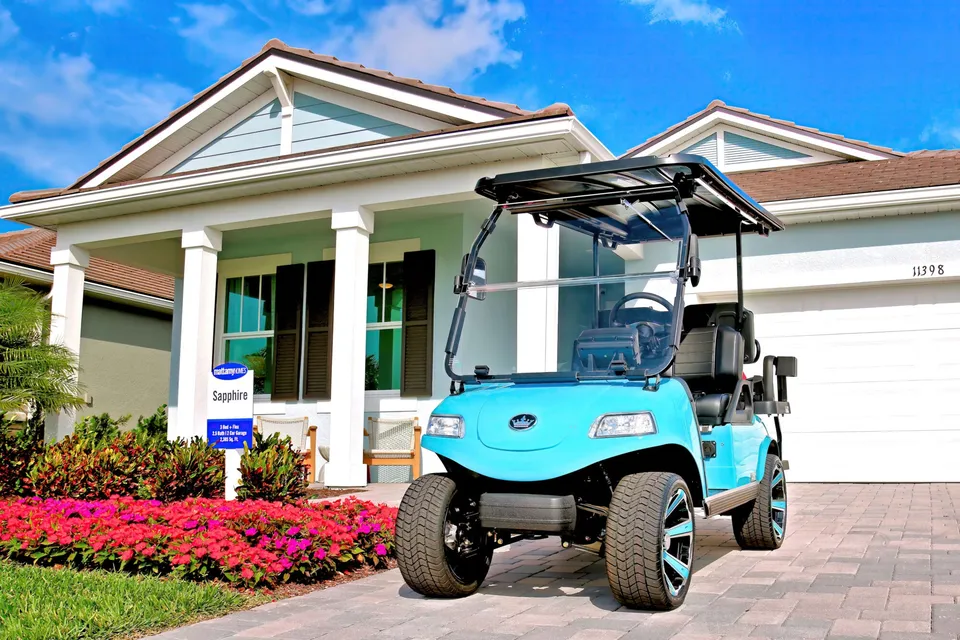 New home, new lifestyle, new golf cart featured at 11410 Myakka Blue Dr, Venice, FL 34293