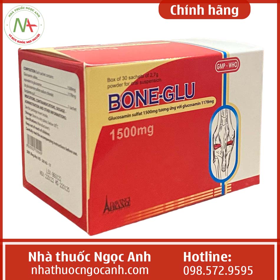 Hộp thuốc Bone-Glu (dạng bột)