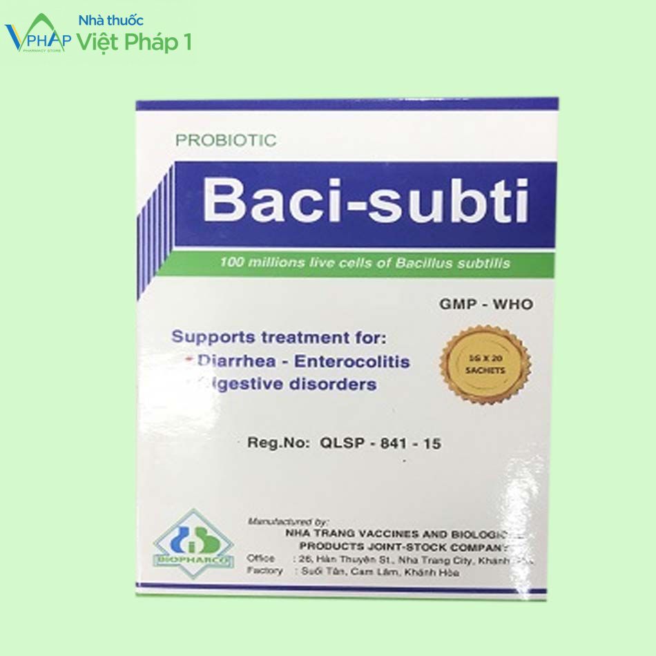 hộp thuốc bổ sung men Baci subti