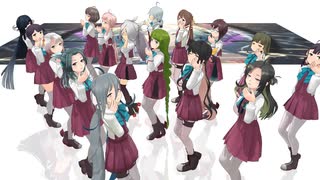 【MMD艦これ】夕雲型16隻による『ヒバナ』【16人用カメラ＆リップ＆視線＆表情配布】