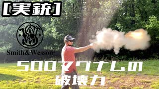 [実銃] 50口径の破壊力。５００マグナムの威力を見よ！