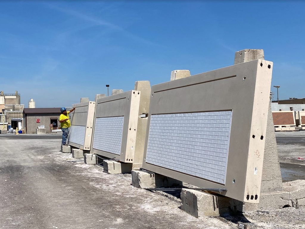 Precast concrete panels at Nitterhouse Concrete.