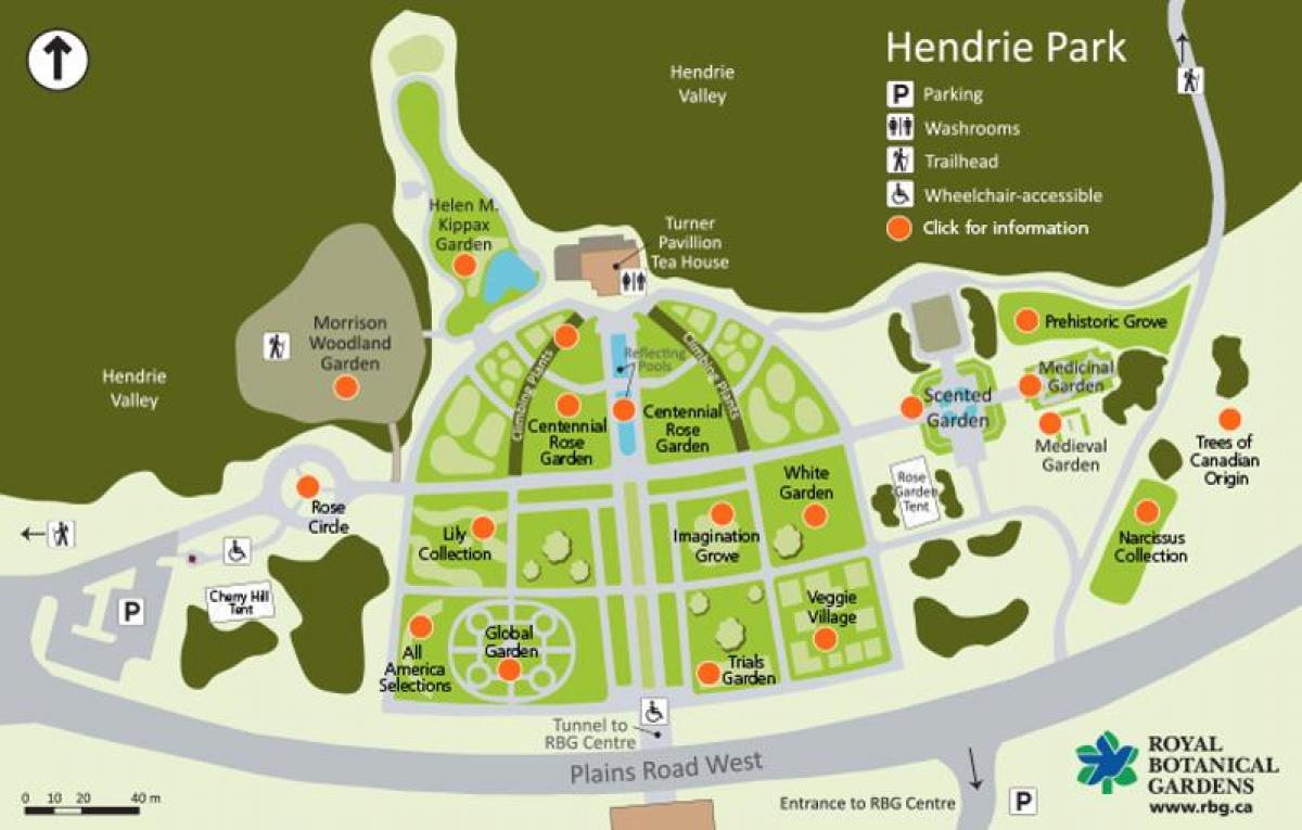 Kaart van RBG Hendrie Park