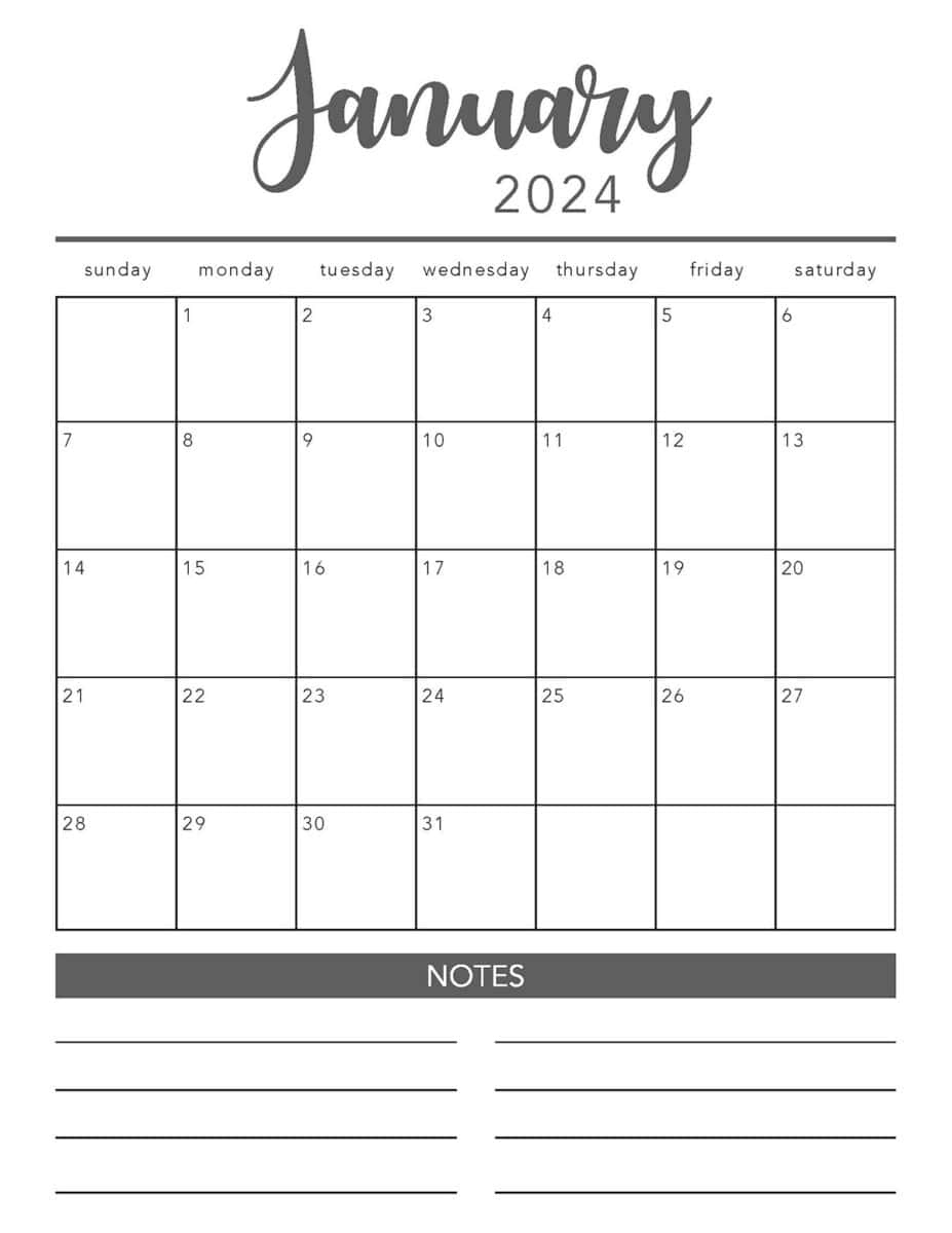 Free Printable Calendar 2024 Monthly Blank | Printable Calendar