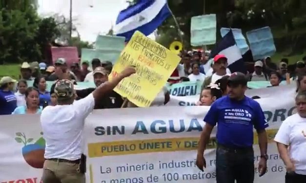 Marchan contra minería en Chontales