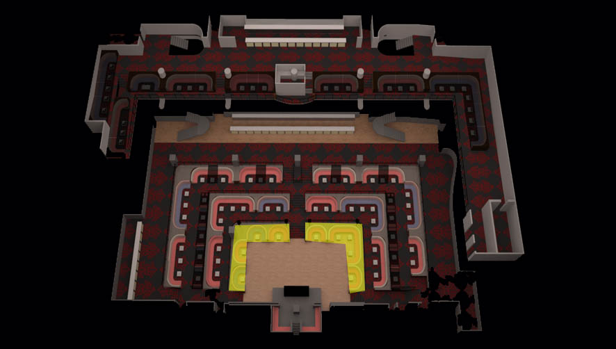 Light Nightclub Dance FloorTable Layout