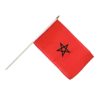 Morocco Hand Waving Flag 12x18"