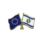 EU + Israel Crossed Flag Pin