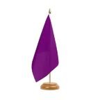 Purple Table Flag 6x9", wooden