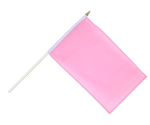 pink Hand Waving Flag 12x18"