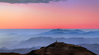 A Backdrop of Blue and Red