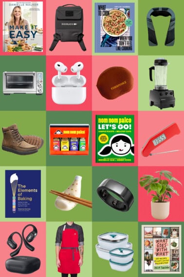 A collage of all the items recommended on the Nom Nom Paleo 2024 holiday gift guide.