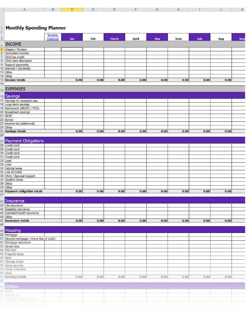 Income And Expense Tracker Excel Template