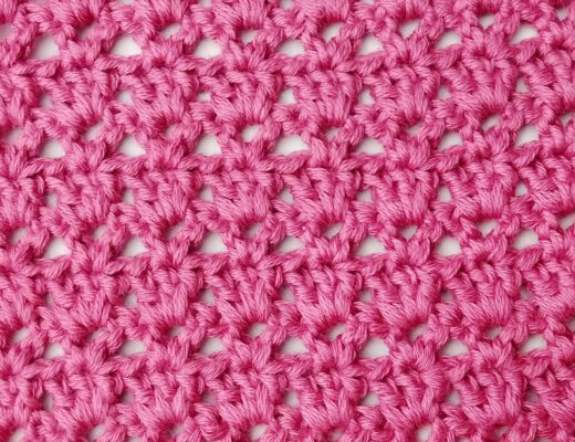 Crochet stitch photo and video tutorial: The striped V stitch