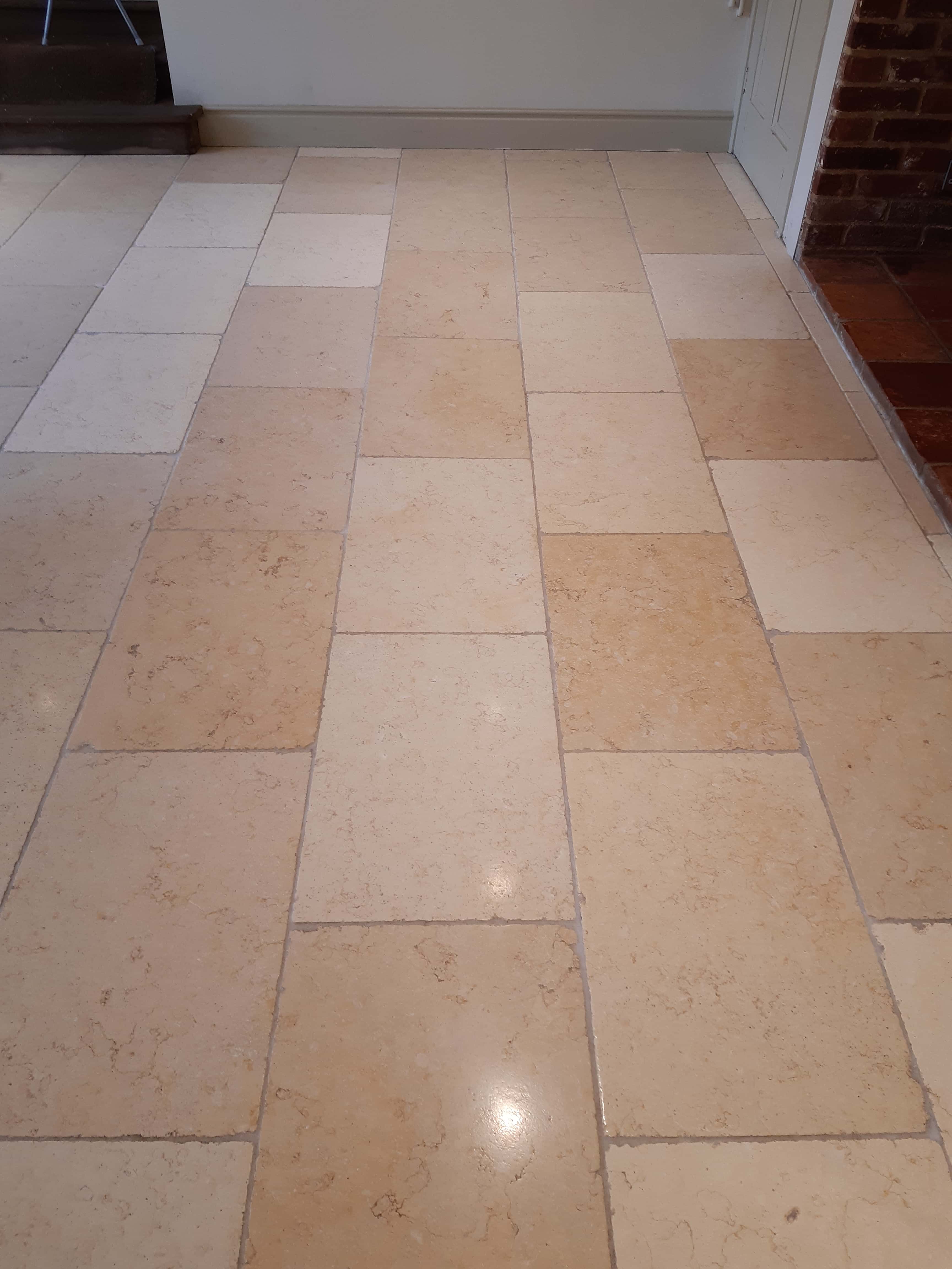 Limestone Flooring After Renovation in Silfield