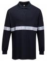 Flame Resistant Anti- Static Long Sleeve Polo Shirt with Reflective Tape Collection: Modaflame Knit