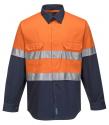 Hobart Hi-Vis Two Tone Regular Weight Long Sleeve Shirt with Tape