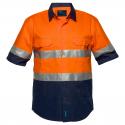 Hobart Hi-Vis Two Tone Regular Weight Short Sleeve Shirt with Tape