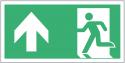 Escape Route Sign, Running Man/Arrow Left-Up, 300mm x 150mm