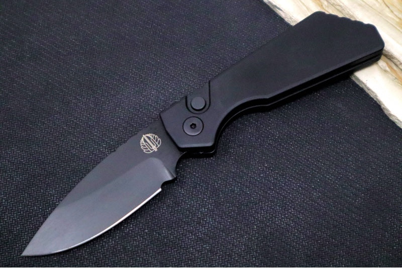 Pro Tech Strider PT+ Auto - Black Anodized Aluminum Handle / Black DLC ...