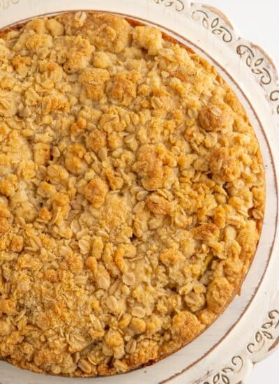 Overhead view of Irish Apple Cake.