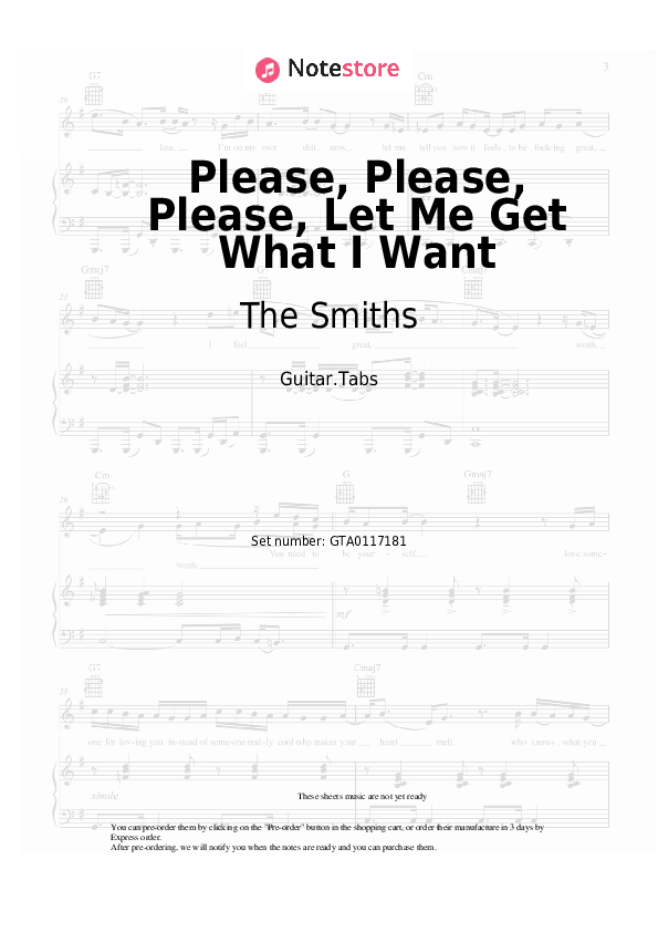 Please, Please, Please, Let Me Get What I Want - The Smiths Tabs - Guitar.Tabs