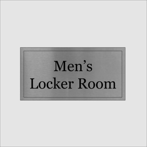 Men's Locker Room Aluminium Door Sign