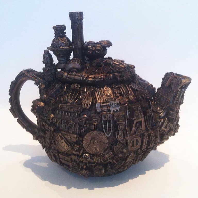 Richard Symons Techno Steampunk Teapot Sculpture Made to Order Item