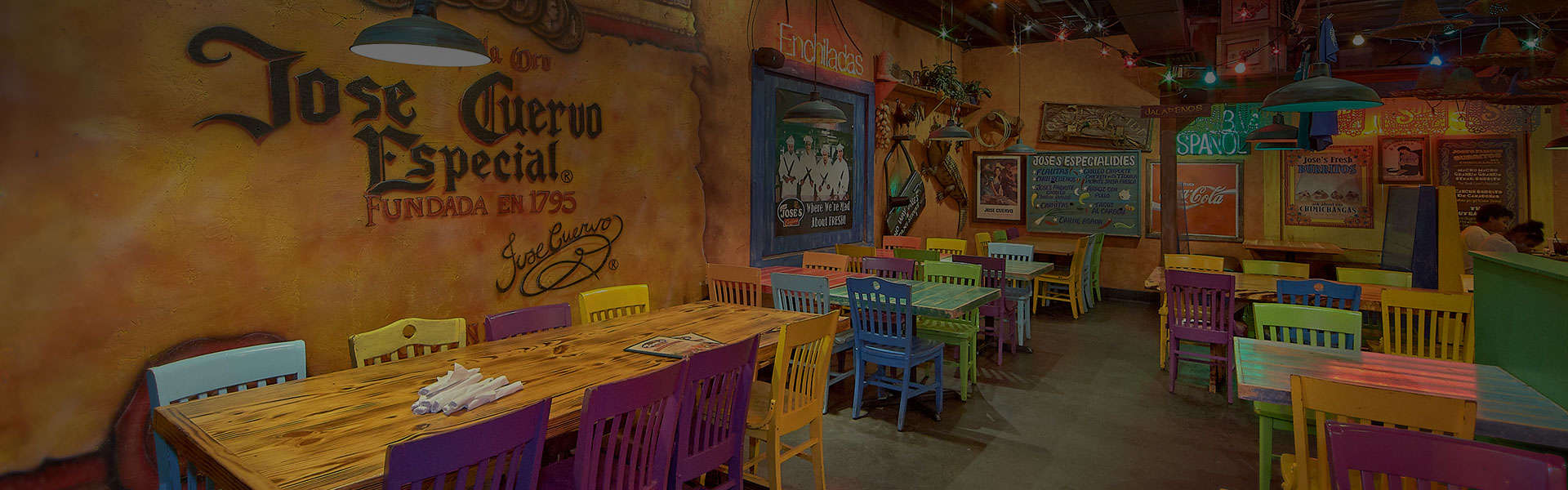 dining room tables at No Way Jose's Cantina