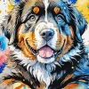 Bernese Puppy Paint By Number