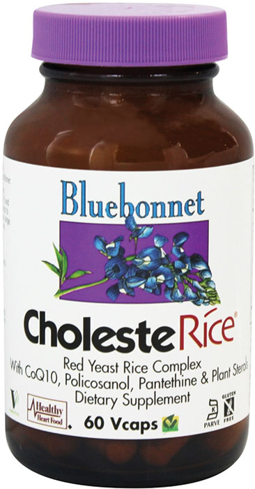 Bluebonnet CholesteRice Red Yeast Rice Complex 60 Vcaps - 30 Servings