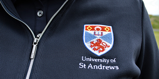 st andrews logo on golf clothing