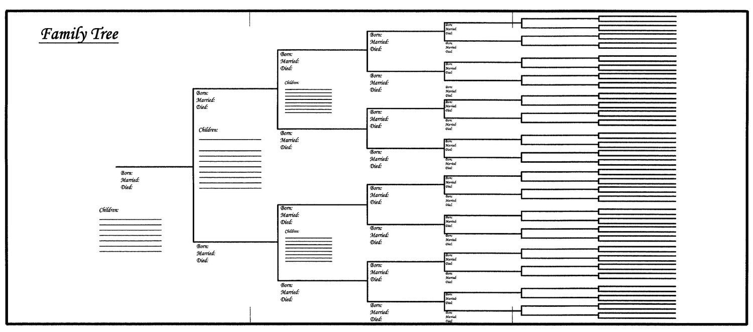 Free Printable Blank Family Tree Chart - Printable Templates