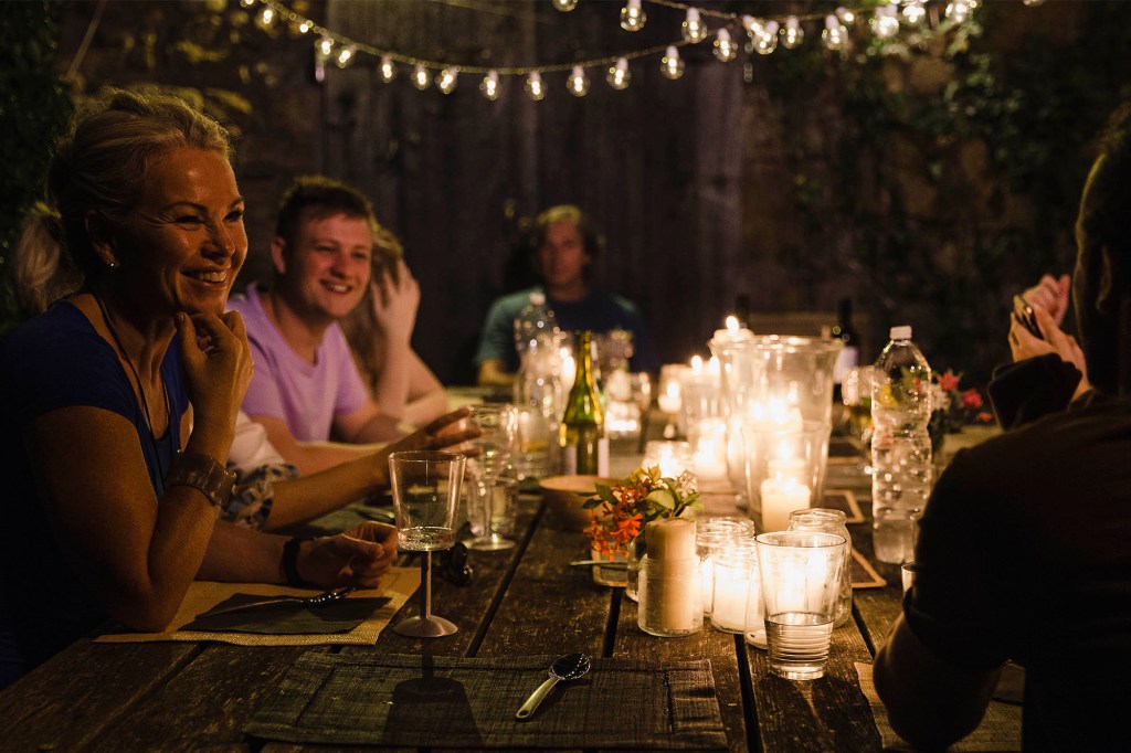 Dinner in the backyard