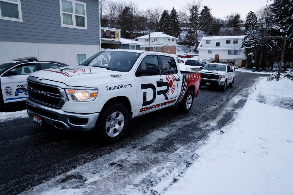 Cleaners arrived at the 1122 King Road home Friday morning.