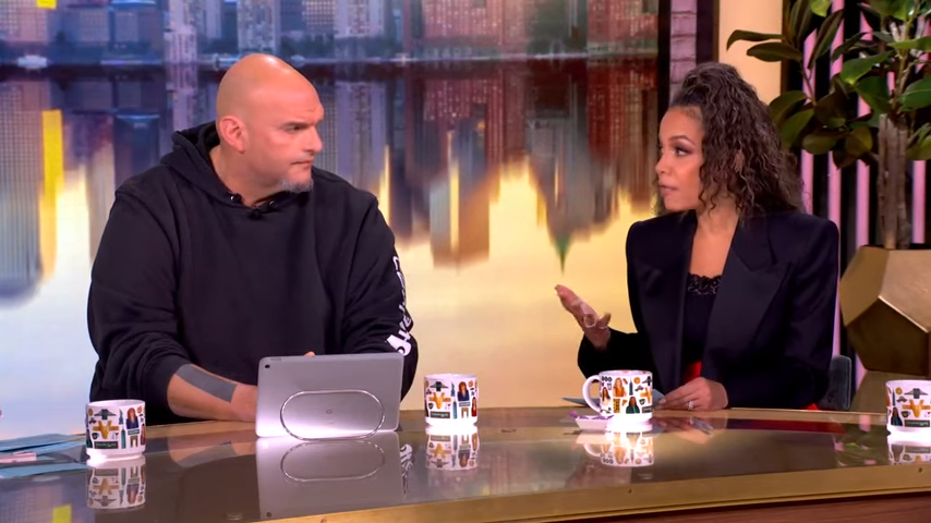 John Fetterman with Sunny Hostin on "The View."