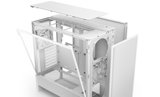 H5 Flow PC exploded view highlighting tool-less access features