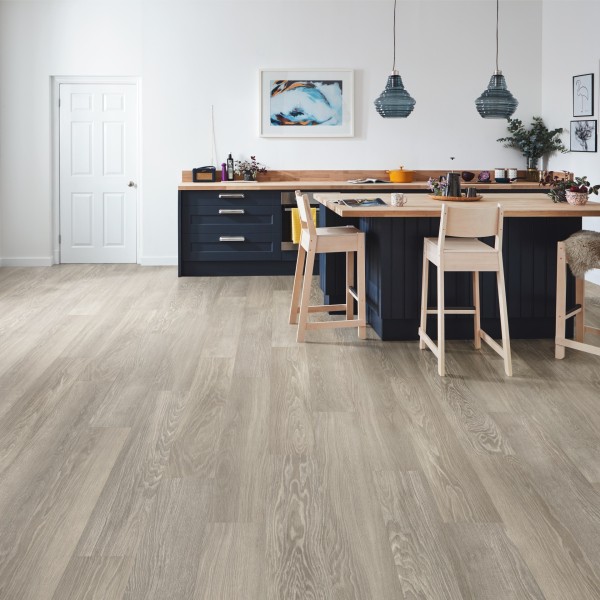 Karndean Knight Tile Rigid Core Grey Limed Oak Click Luxury Vinyl Tile SCB-KP138-6