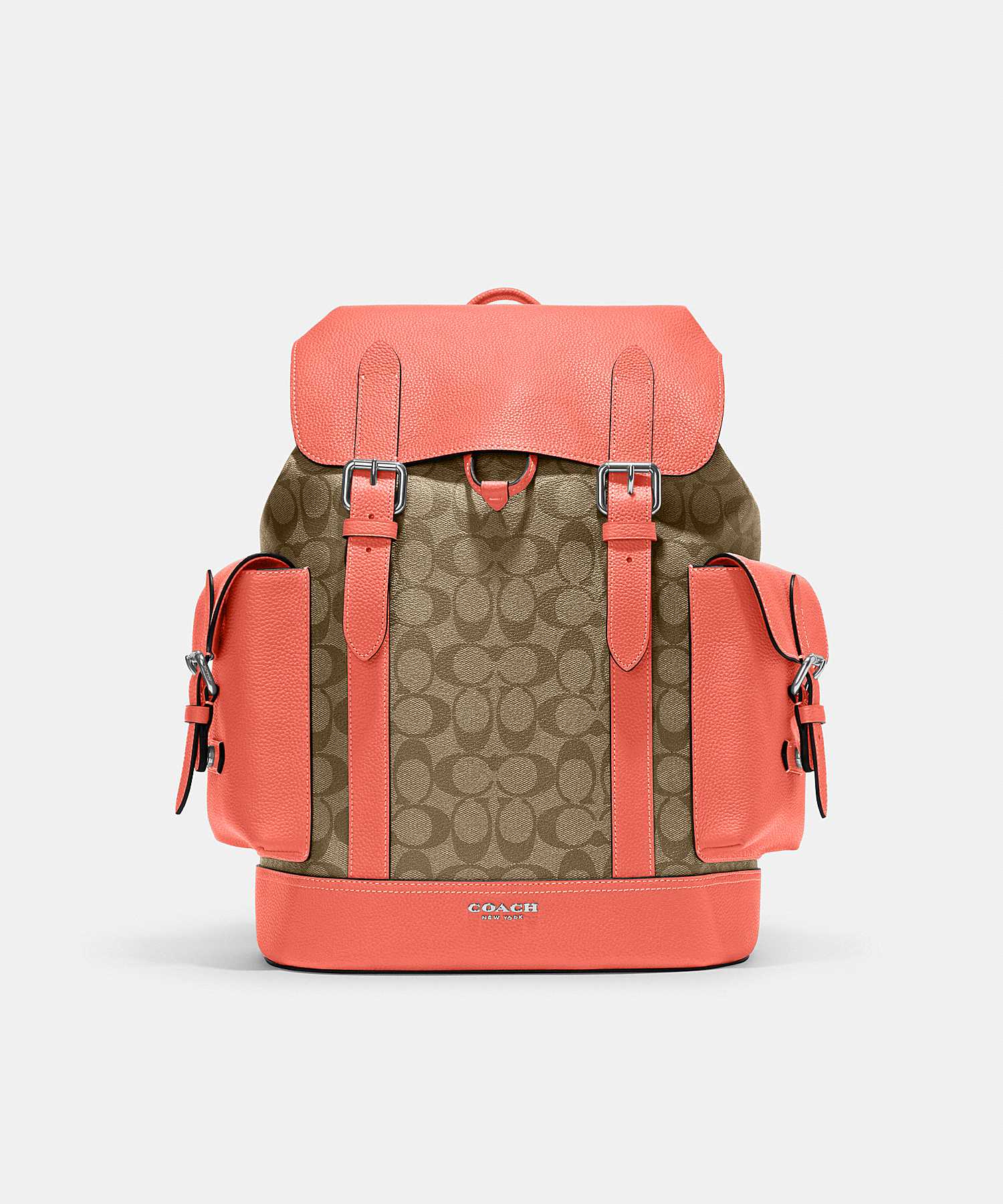 COACH HUDSON BACKPACK IN COLORBLOCK SIGNATURE CANVAS CJ493 SVB10